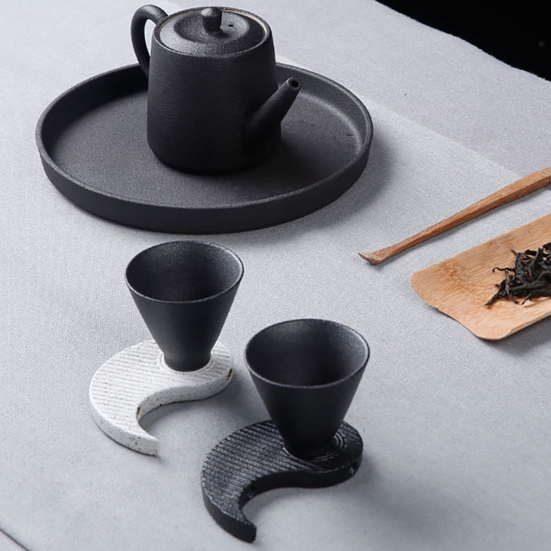 Yin Yang Cosater Silicone Mold Concrete Tea Cup Tray  Mould Handmade Desktop Decoration Tools