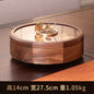 Walnut Solid Wood Dried Fruit Box Candy Box Home Living Room Light Luxury Tea Table Chinese Fruit Plate Snack High-End Storage