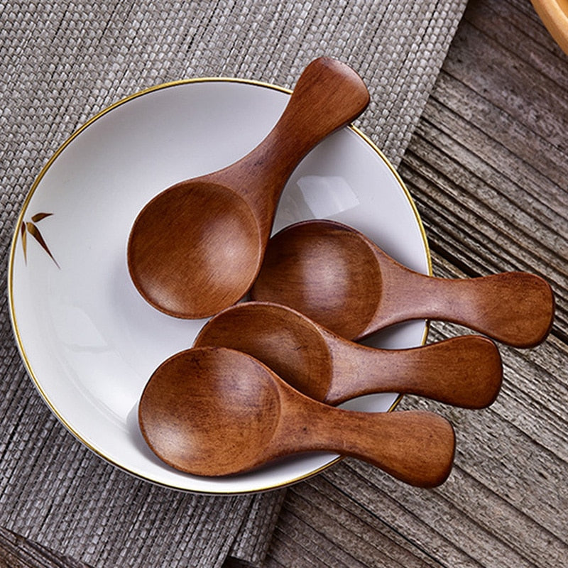 Mini Wooden Condiment Spoons Set of 4 - Balmy Days