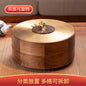 Walnut Solid Wood Dried Fruit Box Candy Box Home Living Room Light Luxury Tea Table Chinese Fruit Plate Snack High-End Storage