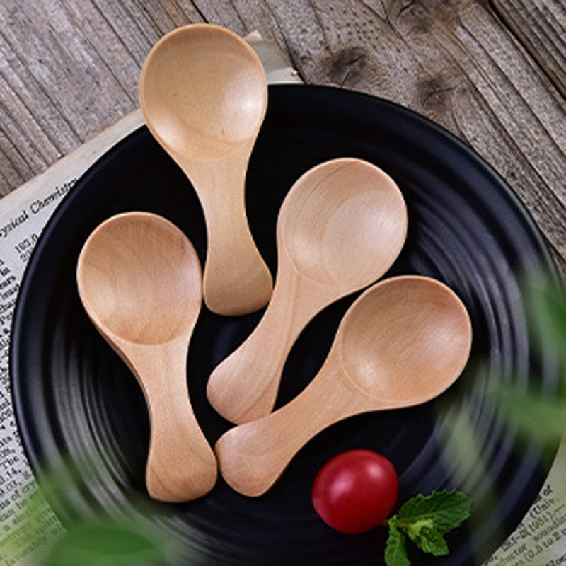 Mini Wooden Condiment Spoons Set of 4 - Balmy Days