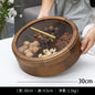 Creative Walnut Wood Snack Plate European Modern Gilded Deer Head Decorative Melon Seed Dim Sum Fruit Plate Coffee Table Desktop