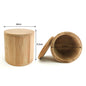 Bamboo Round Dry Spice Storage Box With Lid
