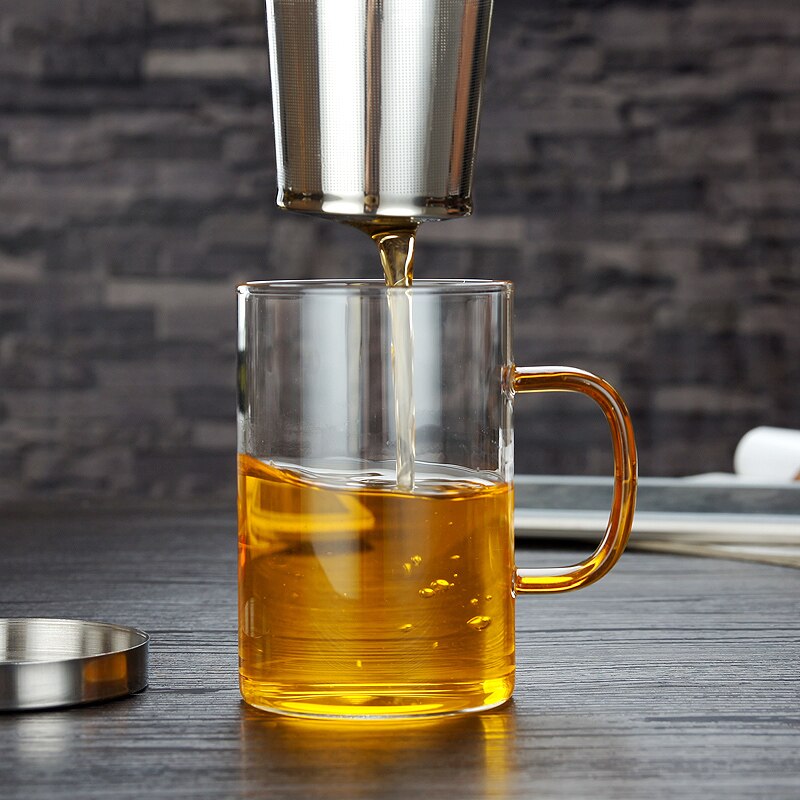 Clear Mug With Infuser 500 ml - Heat Resistant