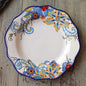 Bohemian Folk Hand Painted Ceramic Decorative Dinner Plate - Various Styles