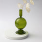 Floriddle Taper Candle Holders Glass Candlesticks for Home Wedding Room Decoration Party Glass Vase Table Bookshelf