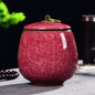 Creative Ice Crack Ceramic Tea Caddy Mini Portable Sealed Jar Candle Candle Holder Jar with Lid Jewelry Box Porcelain Home Decor
