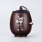 Japanese Traditional Handmade Ceramic Tea Storage Cup With Fabric Covered Lid 180 ml
