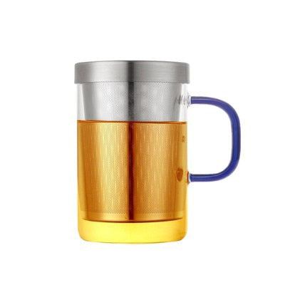 Clear Mug With Infuser 500 ml - Heat Resistant