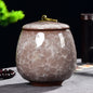 Creative Ice Crack Ceramic Tea Caddy Mini Portable Sealed Jar Candle Candle Holder Jar with Lid Jewelry Box Porcelain Home Decor
