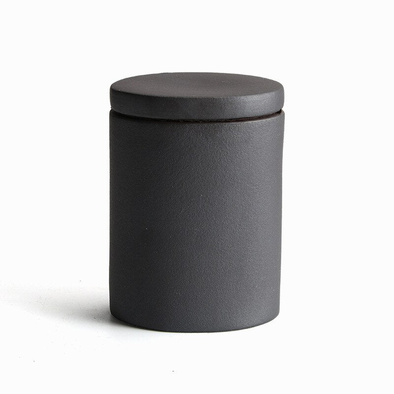 Large Vintage Ceramic Tea Caddy Teaware Coarse Pottery Sealed Pot Household Tea Tins Tea Storage Tea Container Tea Organizer