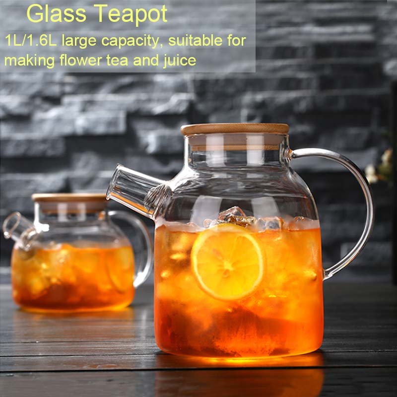 Glass Teapot Set With Glass Cups