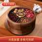 Walnut Solid Wood Dried Fruit Box Candy Box Home Living Room Light Luxury Tea Table Chinese Fruit Plate Snack High-End Storage