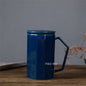 Japanese Ceramic Travel Mug with Filter and Wooden Handle 450 ml - Fsile