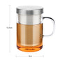 Clear Mug With Infuser 500 ml - Heat Resistant