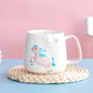 Gorgeous Relief Unicorn Coffee Mug with Mobile Phone Holder Lid Cute Water Tea Ceramic Milk Breakfast Cup Creative Gift