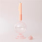 Floriddle Taper Candle Holders Glass Candlesticks for Home Wedding Room Decoration Party Glass Vase Table Bookshelf