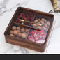 Golden Deer Walnut Wood Snack Plate Luxury Gilt Ginkgo Biloba Platters and Trays Candy Dried Fruit Wooden Storage Box Home Decor