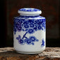 Chinese Style Blue and White Porcelain Ceramic Tea Caddy