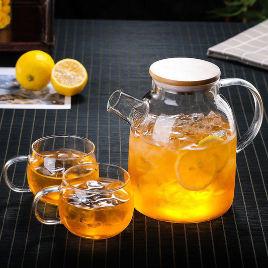 Glass Teapot Set With Glass Cups