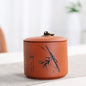 Chinese Purple Clay Dry Storage Can With Lid and Handle