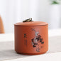 Chinese Purple Clay Dry Storage Can With Lid and Handle