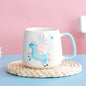 Gorgeous Relief Unicorn Coffee Mug with Mobile Phone Holder Lid Cute Water Tea Ceramic Milk Breakfast Cup Creative Gift