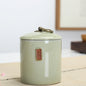 Crackle Effect Asian Porcelain Storage Canister