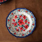 Poland Style Round Steak Plates Ceramics Fish Dishes Bowls Kitchen Tableware Eco-Friendly Underglaze Rural Flowers Wedding Gifts