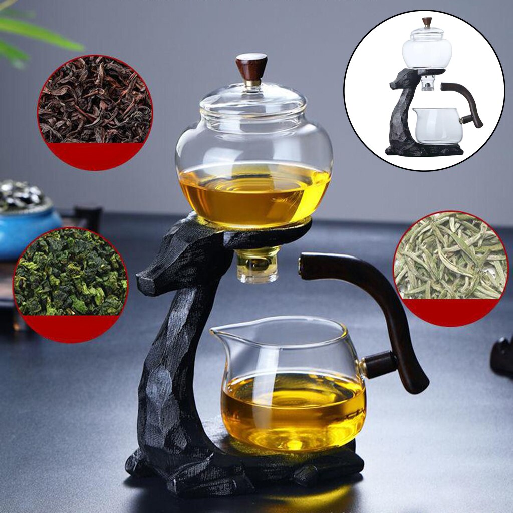 Kungfu Glass Tea Set Magnetic Water Diversion for Kitchen Loose Infusers Kettles Cooking Tea Maker Glasses Magnetic Teapot Set