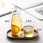 Glass Water Bottle With Glass Cup Set Cold kettle Set Household Tea Bottle Transparent Fruit Juice Milk Drinking Water Cup Set