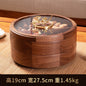 Walnut Solid Wood Dried Fruit Box Candy Box Home Living Room Light Luxury Tea Table Chinese Fruit Plate Snack High-End Storage