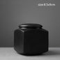 Large capacity black pottery tea can Portable Sealed Jar travel Tea Caddy Storage Spice Tea Boxes Candy storage tank Home Decor