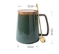 Japanese Retro Ceramic Mug With Spoon and Lid Set 600ml - Eways