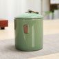 Crackle Effect Asian Porcelain Storage Canister