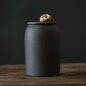 Large Vintage Ceramic Tea Caddy Teaware Coarse Pottery Sealed Pot Household Tea Tins Tea Storage Tea Container Tea Organizer