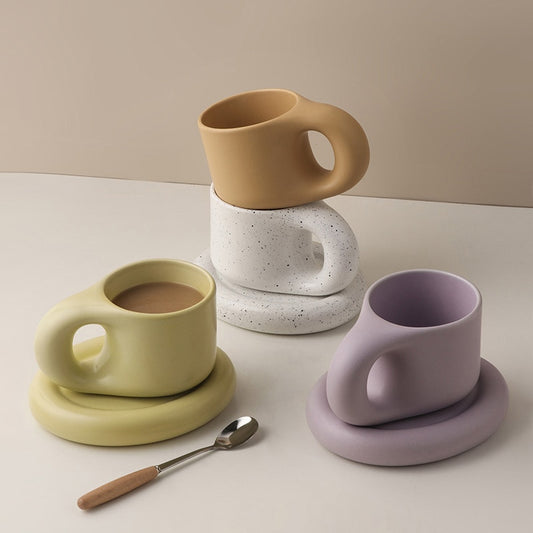 Cosy Nordic Bubble Style Coffee Cup Saucer Set 300 ml